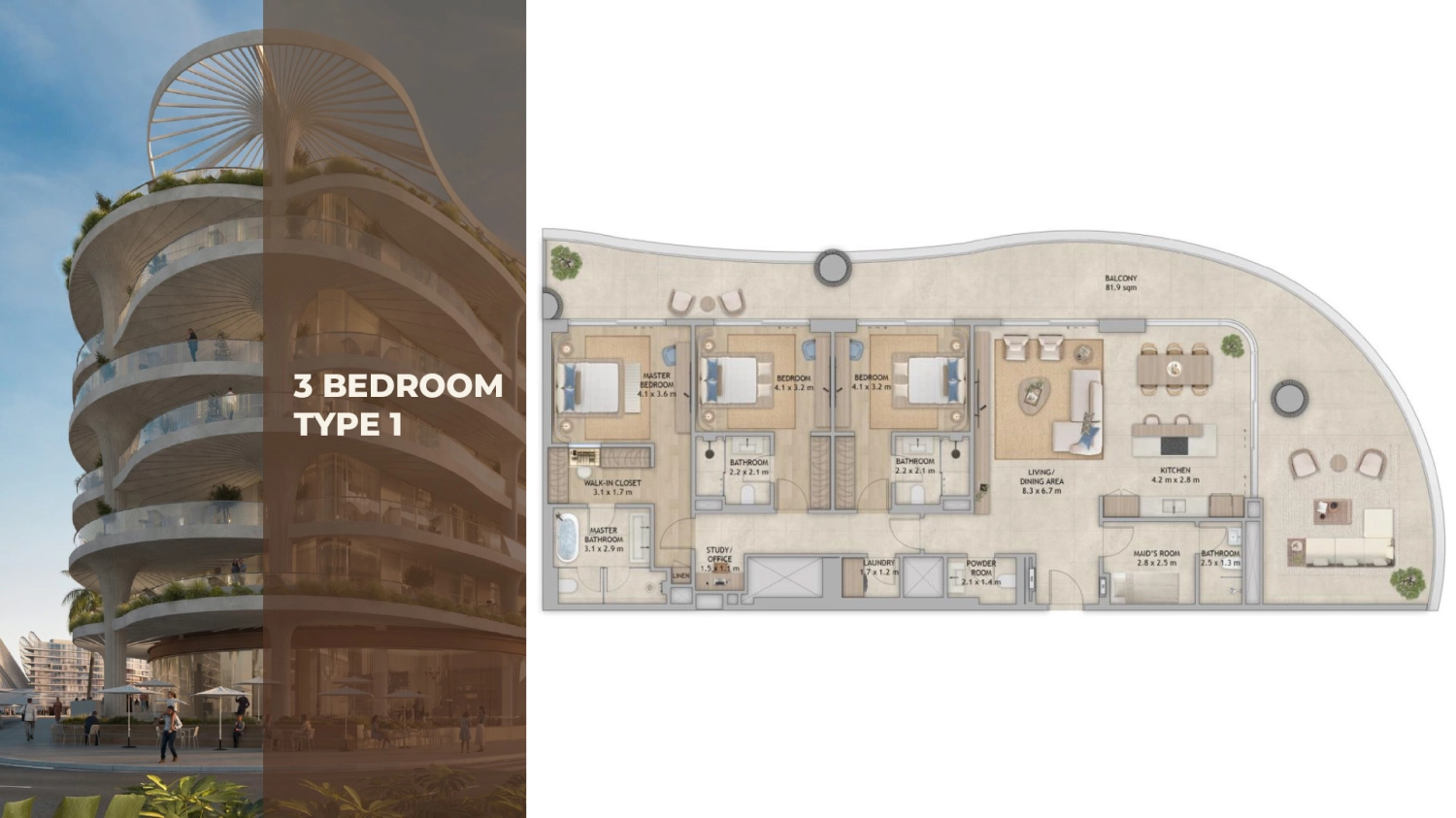 3 BR - Type A